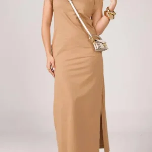 Vestido bege kraft