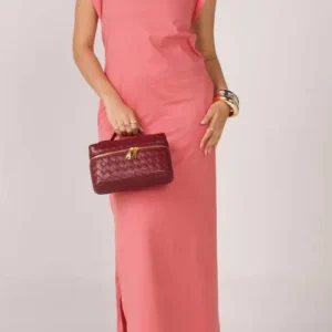 Vestido midi muscle rosa